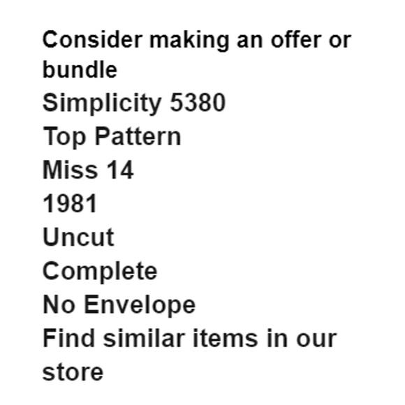 Simplicity 5380 Pattern Top Miss 14 Tank Comfort Classic Timeless Minimalist - Picture 3 of 7